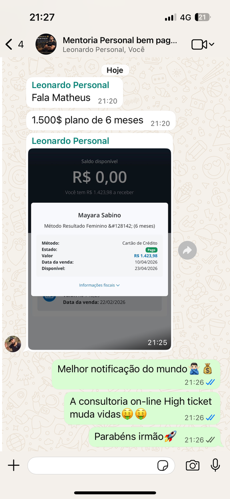 Resultado do Mentorado - Depoimento